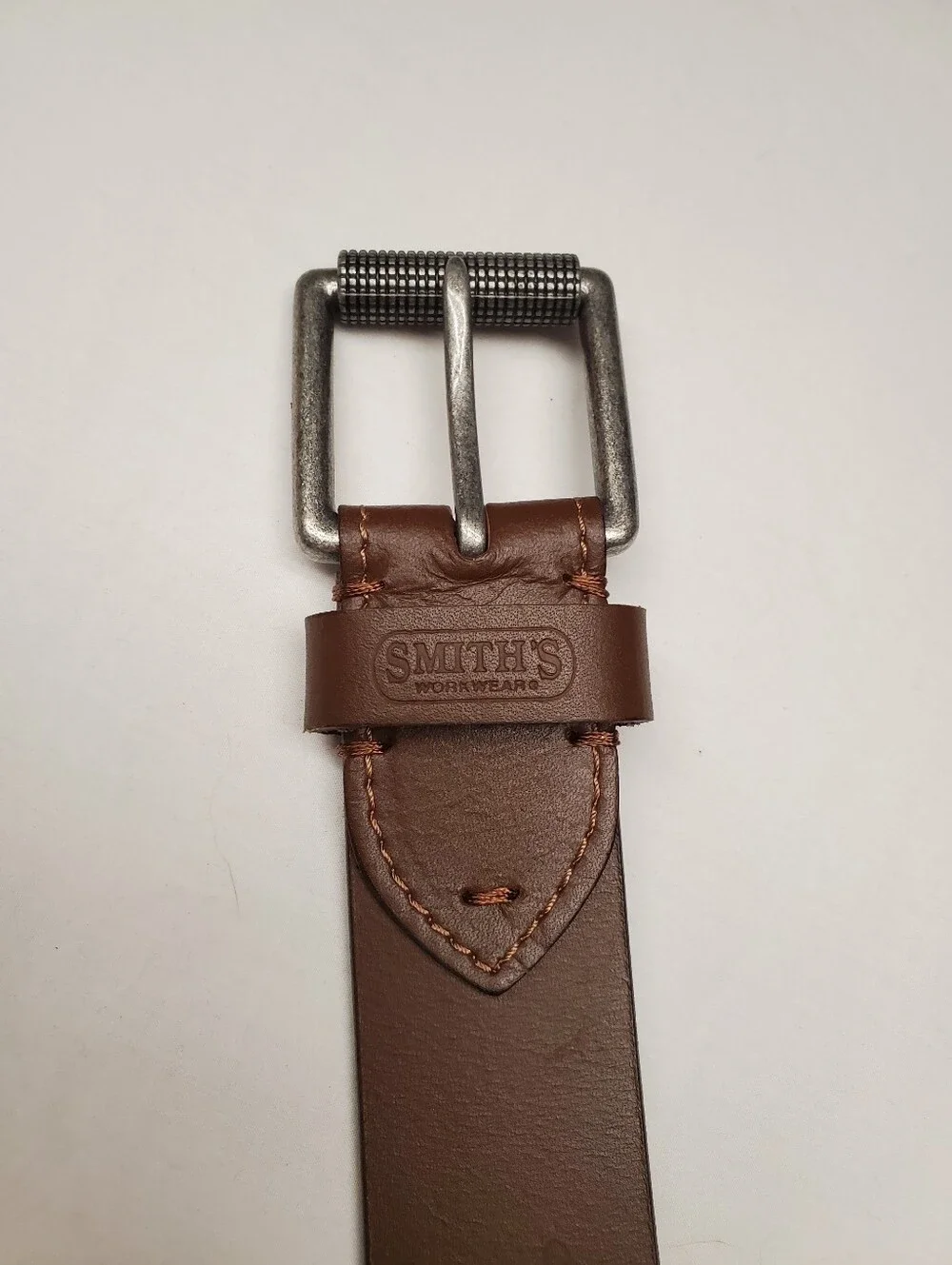 Smith's Workwear Mens Leather Belt Brown Roller Buckle Genuine Leather India